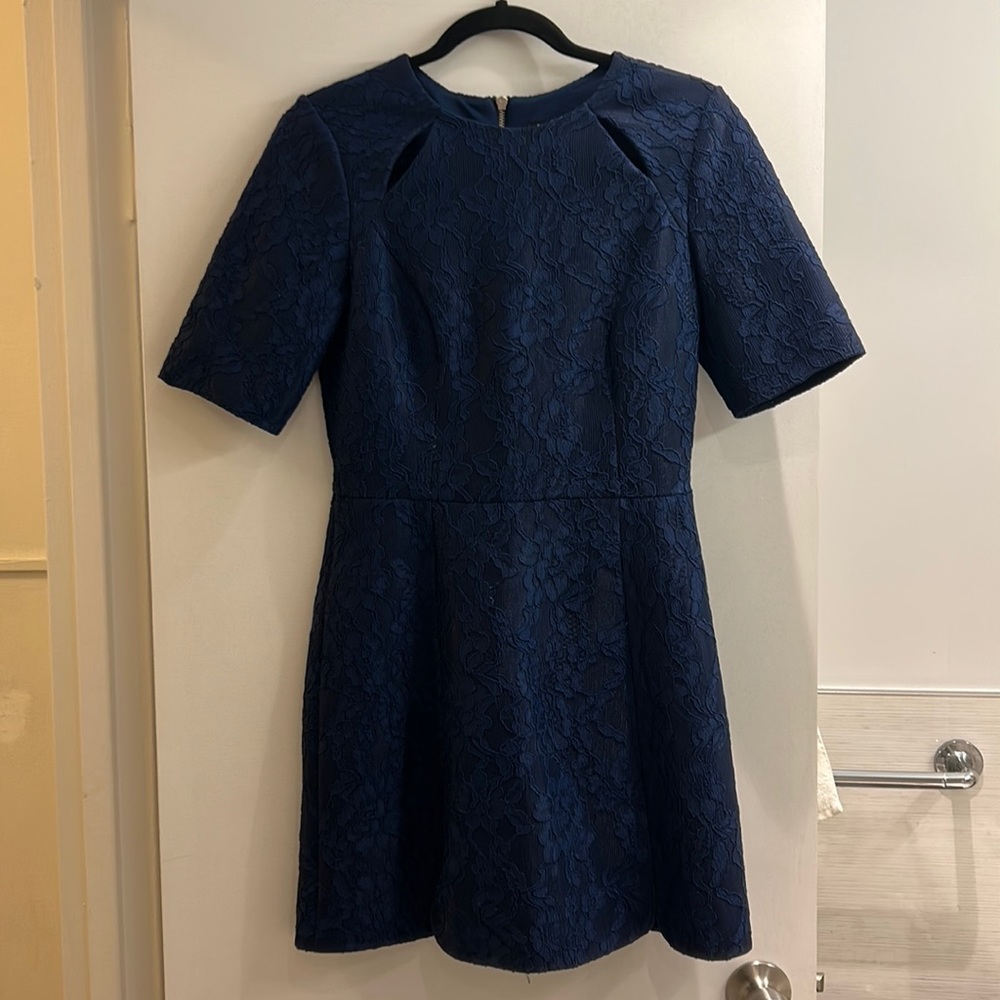 Topshop navy lace dress